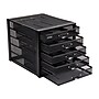 Mind Reader 5-Compartment Metal Mesh File Storage Drawers, Black (5CABMESH-BLK)~#|#~9C5762DE-8863-4E25-B68AF9F280DDBEFE_sc7