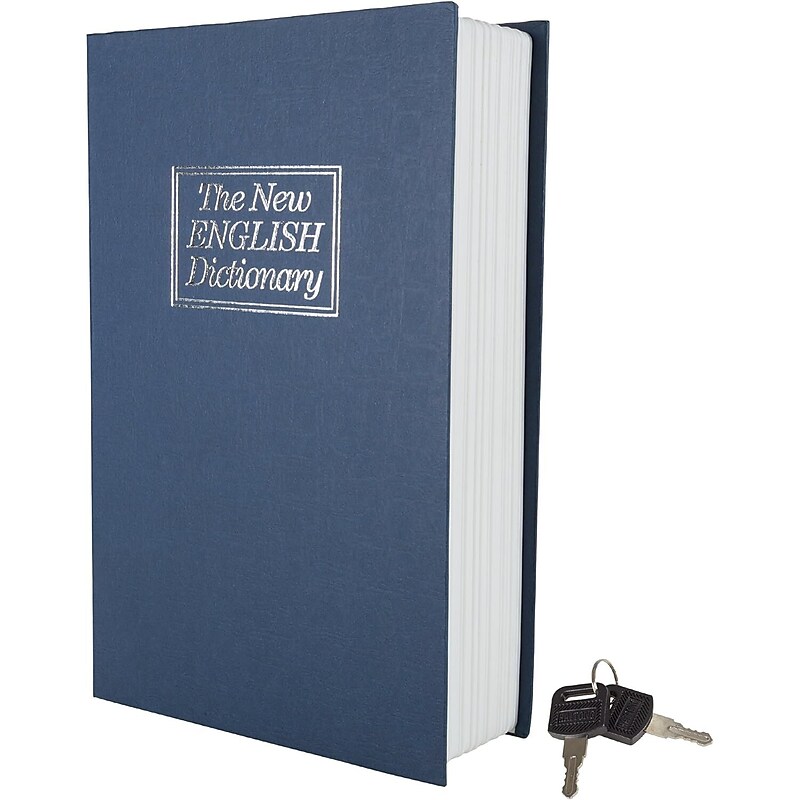 Dictionary Diversion Book Safe With Key Lock, Black image 1