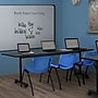 Regency Kobe 84" Flip Top Mobile Training Table- Grey & 3 'M' Stack Chairs- Blue~#|#~9C5C0D8C-2E8C-400B-AFB71B9071C015C7_sc7