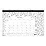 2027 Blueline DoodlePlan 10.875" x 17.75" Monthly Desk Pad Coloring Calendar, Black/White (C2917001-27)~#|#~9C637B50-8B86-4654-A7FEE3608EDB683D_sc7