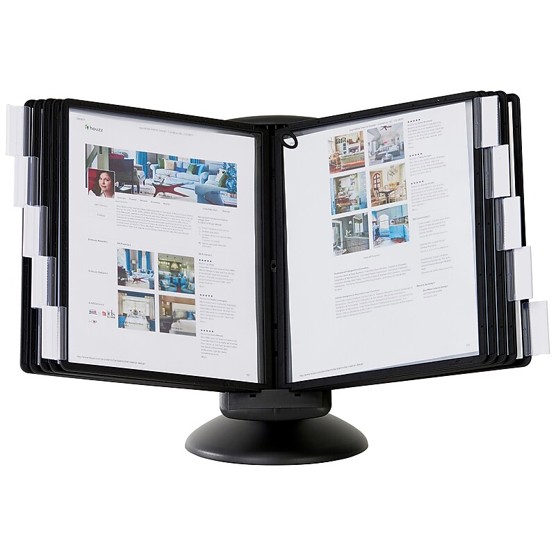Durable SHERPA Document Holder, 8.5" x 11", Top Loading, Black Plastic (5539-01) image 1