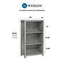Whalen Fallbrook 3-Shelf 48"H Bookcase, Smoked Ash/Rustic Warm Gray (SPUS-FBBK-GM)~#|#~9C6E93D4-AA2C-4E32-913DEBAF087CA07D_sc7