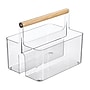 mDesign 2-Compartment Plastic Desk Organizer, Clear/Natural (25717RW)~#|#~9C70732E-1E24-4EA0-AF1027DCBE1780B4_sc7