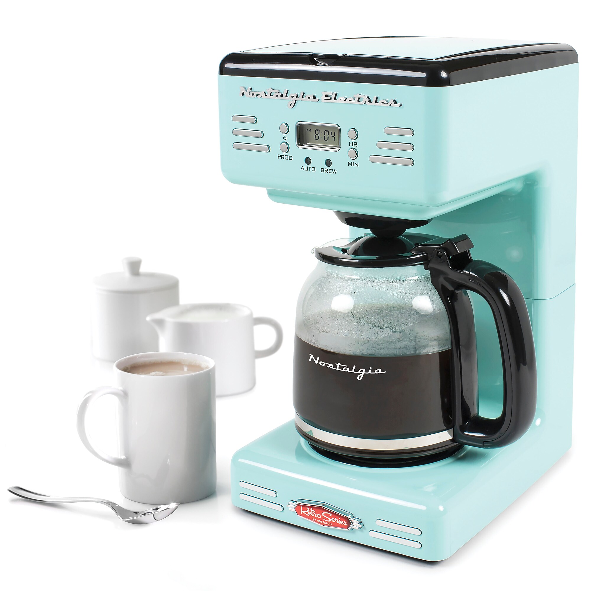 Nostalgia 12-Cups Automatic Coffee Maker (RCOF12AQ) Sansujyuku sansujyuku.com