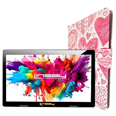 Linsay Octa Core 10.1″ Tablet, 128GB Storage, Android 15, Bundled with Love shape Case and Stylus Pen (F10XIPGCLOV) Sansujyuku sansujyuku.com