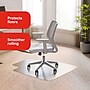 Staples Office Chair Mat, Clear Floor Mats with Lip, Low-Pile Carpets, Extended Under-Desk Coverage, 53 x 45 Inch, Smooth Glide~#|#~9C80CEA5-37C4-4C76-9803A24AF3911AA2_sc7