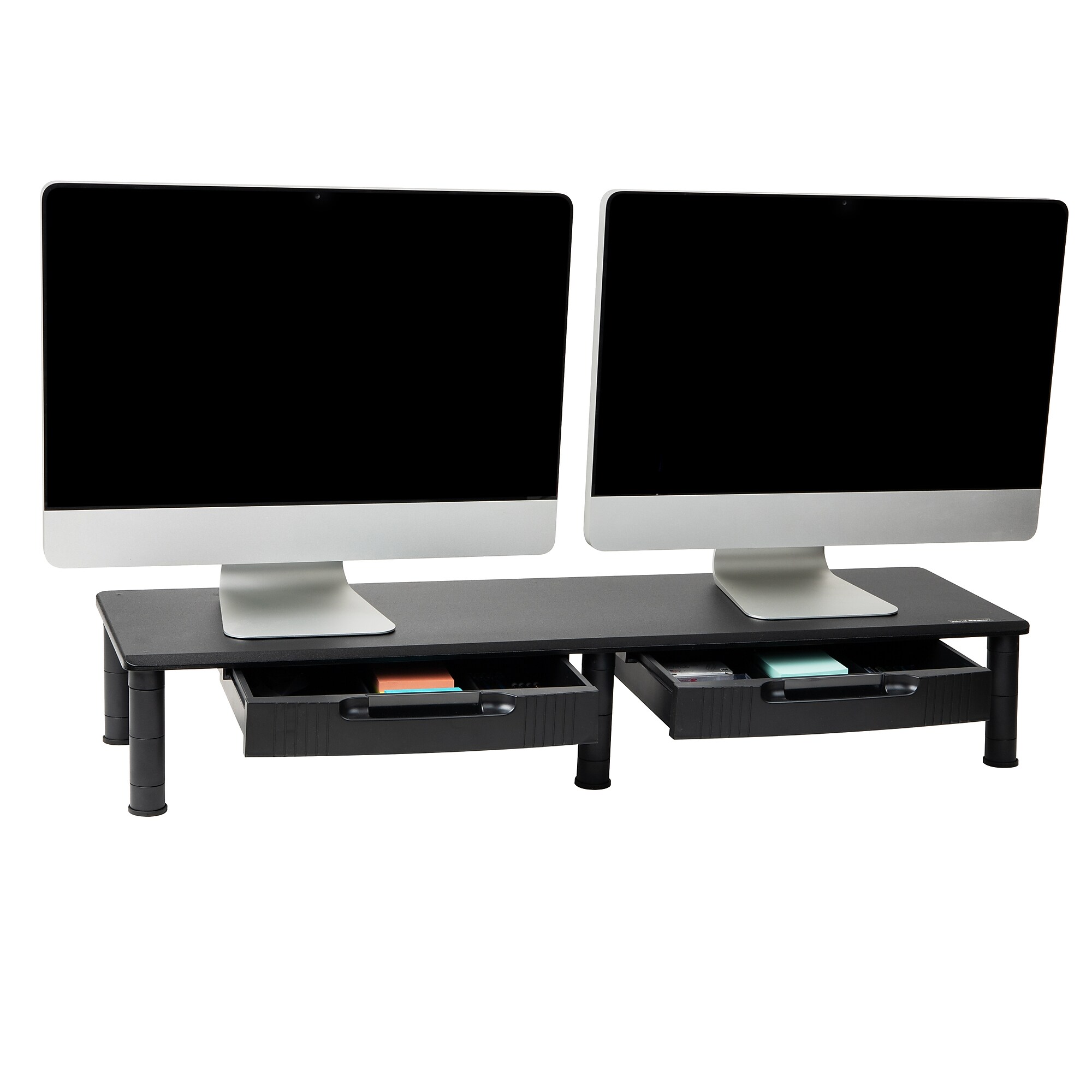 Mind Reader Anchor Adjustable Dual Monitor Stand, Up to 40″ Monitors, Black (DUBMODR-BLK) Simolary simolary.com