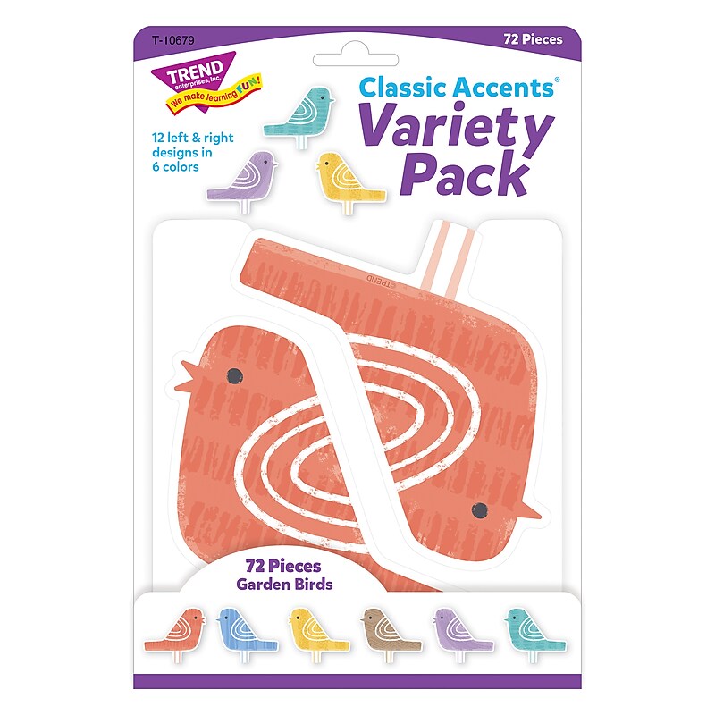 TREND Garden Birds Classic Accents Variety Pack, 216/Bundle (T-10679-3) image 1