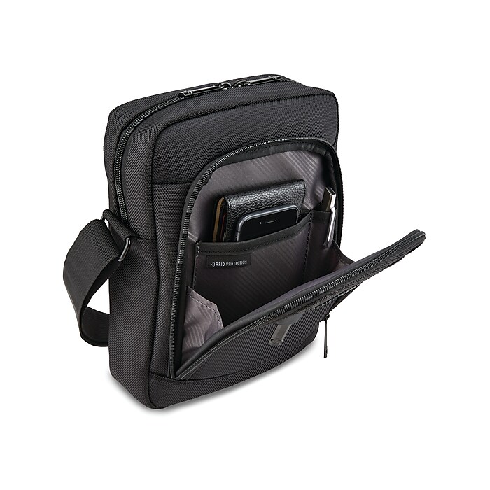 Samsonite Polyester Cross-Body Messenger Bag, Black (147176