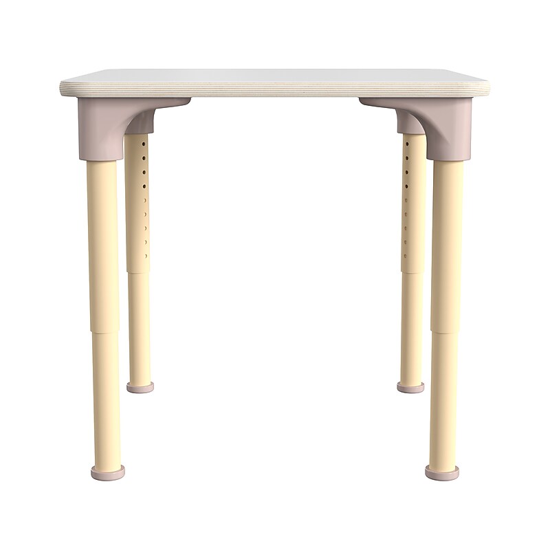 Flash Furniture Bright Beginnings Hercules Square Table, 24" x 24", Height Adjustable, White/Beech (MK-ME088024-GG) image 1