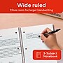 TRU RED 3‑Subject Notebook, 8” x 10.5”, Wide Ruled, 120 Sheets, Assorted Colors, 3‑Pack~#|#~9C8AADCE-A59B-4D73-A1E52AB1CFA8C1C8_sc7