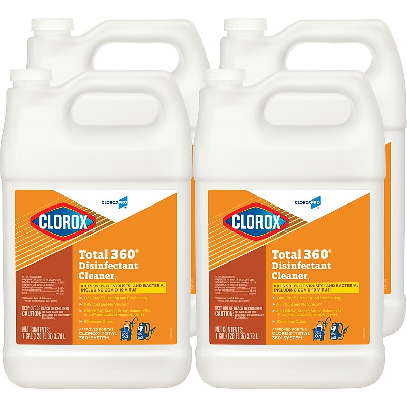 Clorox Total 360 Disinfectant Cleaner, 128 oz., 4/Carton (31650) image 1