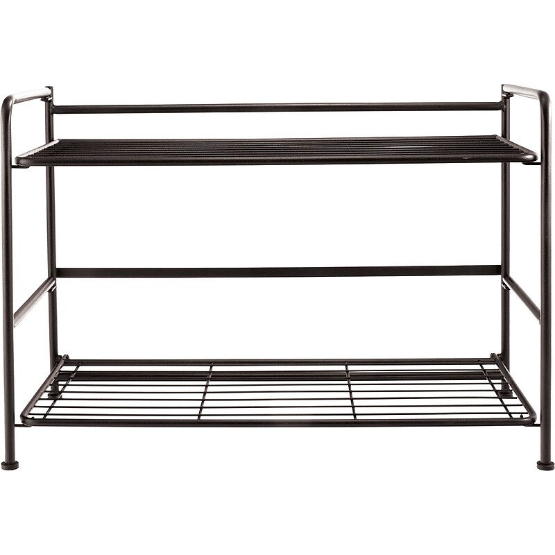 Advantus FlipShelf 2-Shelf Steel Rack, 18" x 26.75" x 12", Black (38780) image 1