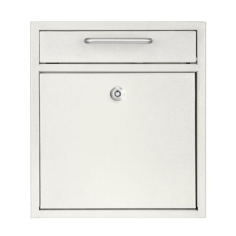 AdirOffice Wall-Mounted Steel Key Lock Drop Box Interoffice Mailbox, White (631-05-WHI) image 1