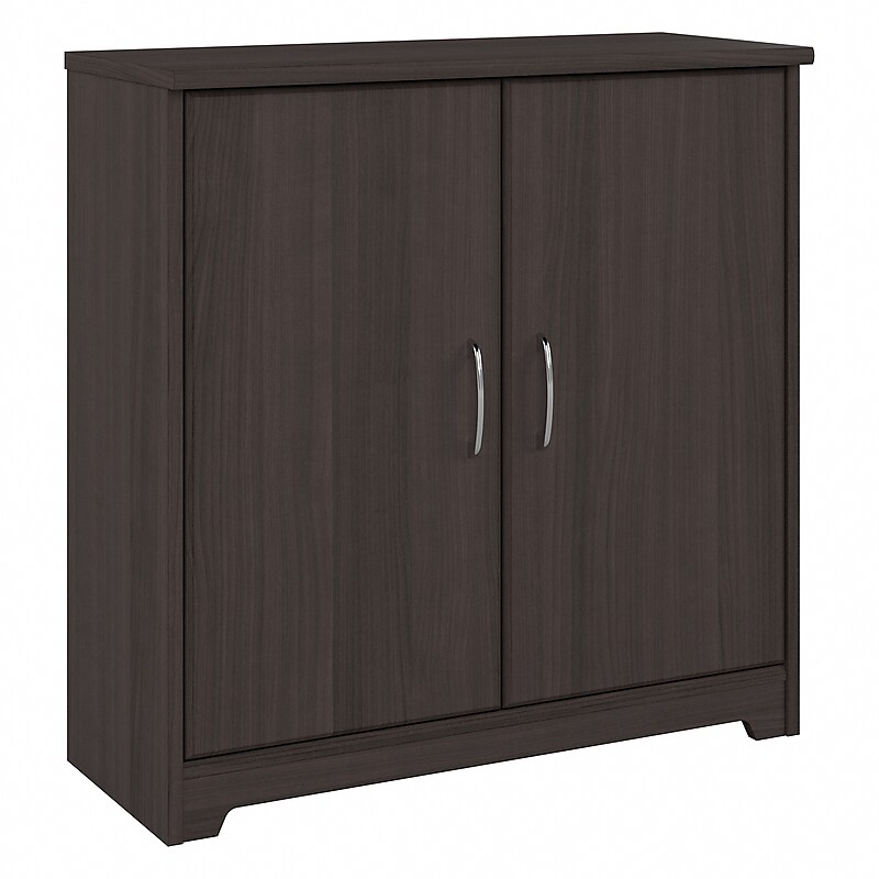 Bush Furniture Cabot 30"H Small Storage Cabinet with 2 Shelves, Heather Gray (WC31798) image 1