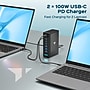 Turonic 380W charging station, 8-Port Desktop USB-C & USB-A Power Charger, Fast Charging, Up to 100W USB-C Output~#|#~9CA25B65-10A2-4D68-B63C67868546DAAD_sc7