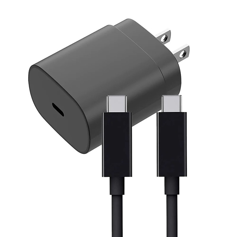 4XEM USB-C Charging Kit/Bundle for Smartphones and USB-C Compatible Devices, Black (4X25WCHARGEKIT6B) image 1