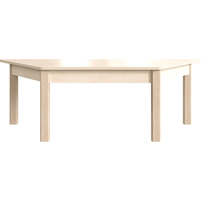 Flash Furniture Bright Beginnings Hercules Trapezoid Table, 47" x 20.75", Beech (MK-ME088016-GG) image 1