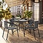 Flash Furniture Gray Rattan Indoor-Outdoor Restaurant Stack Chair (TLH-037-GY-GG)~#|#~9CAB2C7A-17CE-4467-944AAD4866C62646_sc7
