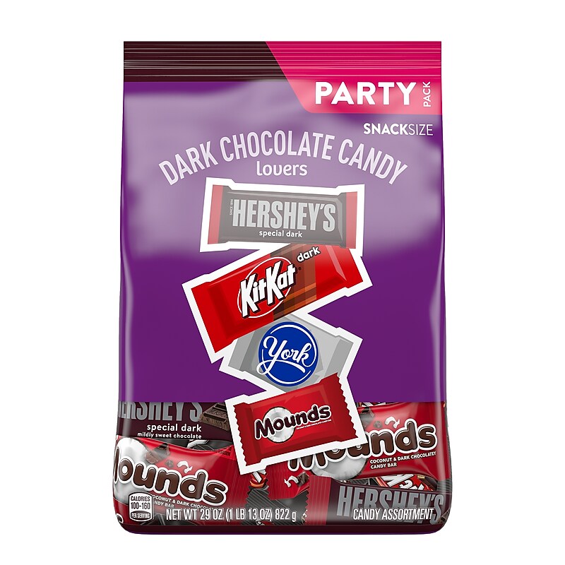Hershey Assorted Dark Chocolate Lovers Snack Size Party Pack, 29 oz. (HEC45722) image 1