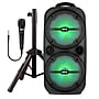 QFX Wireless Bluetooth Speaker with LEDs, Microphone & Stand, Black (PBX-8008SM)~#|#~9CB00D3B-65B7-460F-8D95B55C037D3BCC_sc7