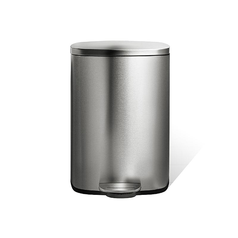 Nine Stars Stainless Steel Step Trash Can, 13.2 Gallon, Silver (SOT-50-8) image 1
