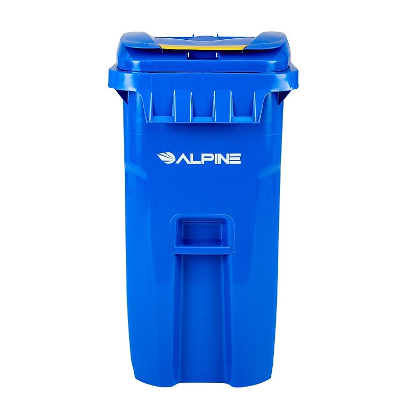 Alpine Industries 500 Series Plastic Outdoor Trash Can, 64 Gallon, Blue (ALP500-64-BLU) image 1