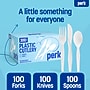 Perk™ Polystyrene Assorted Cutlery, Medium-Weight, White, 300/Pack (PK56406)~#|#~9CB83CDF-B69A-433E-9F973AC844408E44_sc7