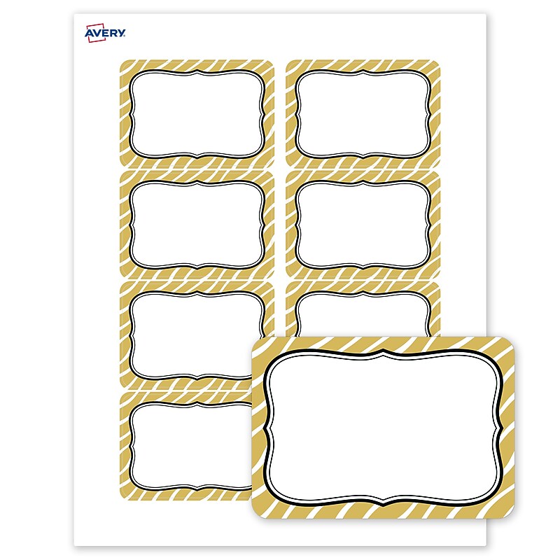 Avery Rectangle Laser/Inkjet Multipurpose Labels, 2-1/3" x 3-3/8", White, 80/Pack (19479371000) image 1
