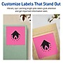 Avery Laser/Inkjet Square Multipurpose Labels, 4" x 4", Bright Pink, 40/Pack (94100)~#|#~9CBC7004-7CAD-48BE-9F33D8250A292B13_sc7