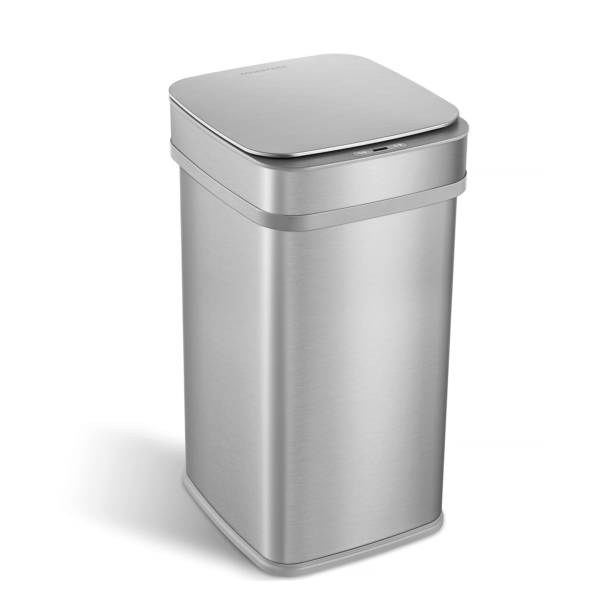 Nine Stars Nova² Stainless Steel UV Odor Neutralizing Sensor Trash Can, 13.2 Gallon, Silver (ONT-50-82SL) Simolary simolary.com