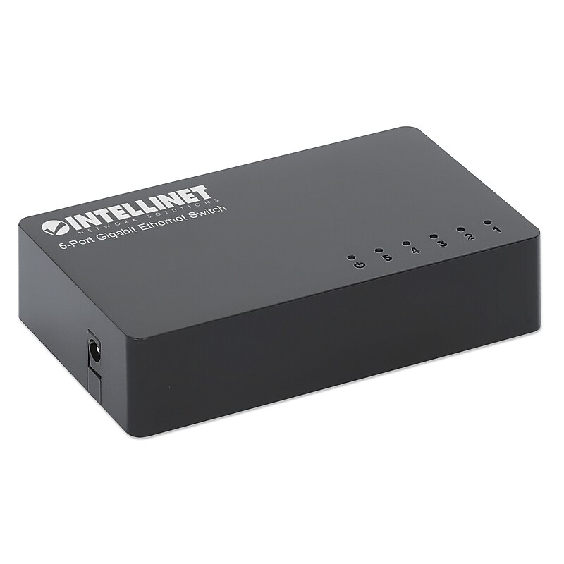 Intellinet Network Solutions 5-Port Gigabit Ethernet Switch, Black (561747) image 1