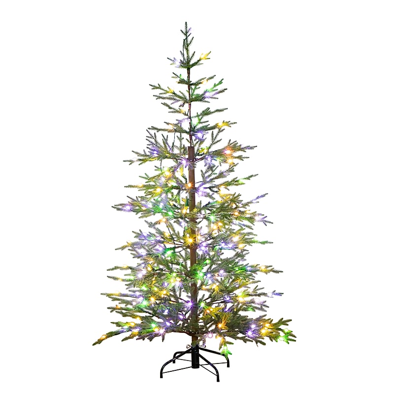 Nearly Natural 6-ft Pre-Lit Artificial Natural Fresh Cut Fir Christmas Tree (T4801) image 1