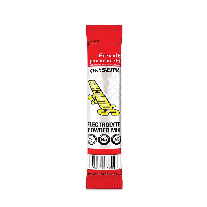 qwikSERV® Electrolyte Powder Mix, 1.26 oz., Packet/Sticks, Yields 16.9 fl. oz., Fruit Punch, 100 EA/CA (159060966) image 1