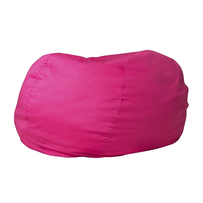 Flash Furniture Duncan Cotton Large Refillable Bean Bag Chair, Solid Hot Pink (DGBEANLGSLDHTPK) image 1