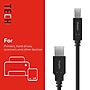 Staples TECH 6 ft. USB-A to USB-B 2.0 Cable, Male to Male, Black (ST62438)~#|#~9CCCD8A5-C4AA-42EC-8112704686AE7D12_sc7