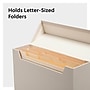 Smead 40% Recycled Fabric/Canvas File Box Attached Flip Top, 13" x 10", Beige (70232)~#|#~9CD43743-5D77-4F46-885E096FC05A6A8F_sc7