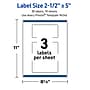 Avery Rectangle Laser Multipurpose Labels, 2.5" x 5", White, 30/Pack (19479399324)~#|#~9CD62314-0154-4E21-85F33C325F9B29EE_sc7