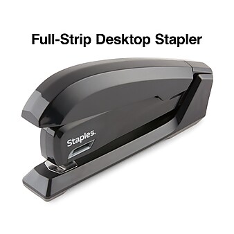 Staples One-Touch Desktop Stapler, 20 Sheet Capacity, Black, 500 (44436)