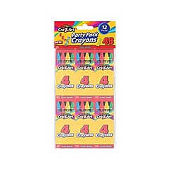 Cra-Z-Art Crayons, Assorted Colors, 4/Box, 12 Boxes/Pack (10217-48