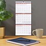 2026 Staples 12" x 27" Three-Month Wall Calendar, White/Red/Gray (ST53920-26)~#|#~9CE4A255-FC56-49BF-A059FD9102708064_sc7