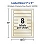 Avery Pearlized Ivory Rectangle Multipurpose Labels, 1" x 7", Ivory, 80/Pack (94225)~#|#~9CEEEB98-927F-4227-865ABD3DAE472261_sc7