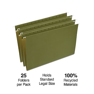 Staples Hanging File Folders 5-Tab Letter Size Blue 25 Per Box TR163501 - Foto 7