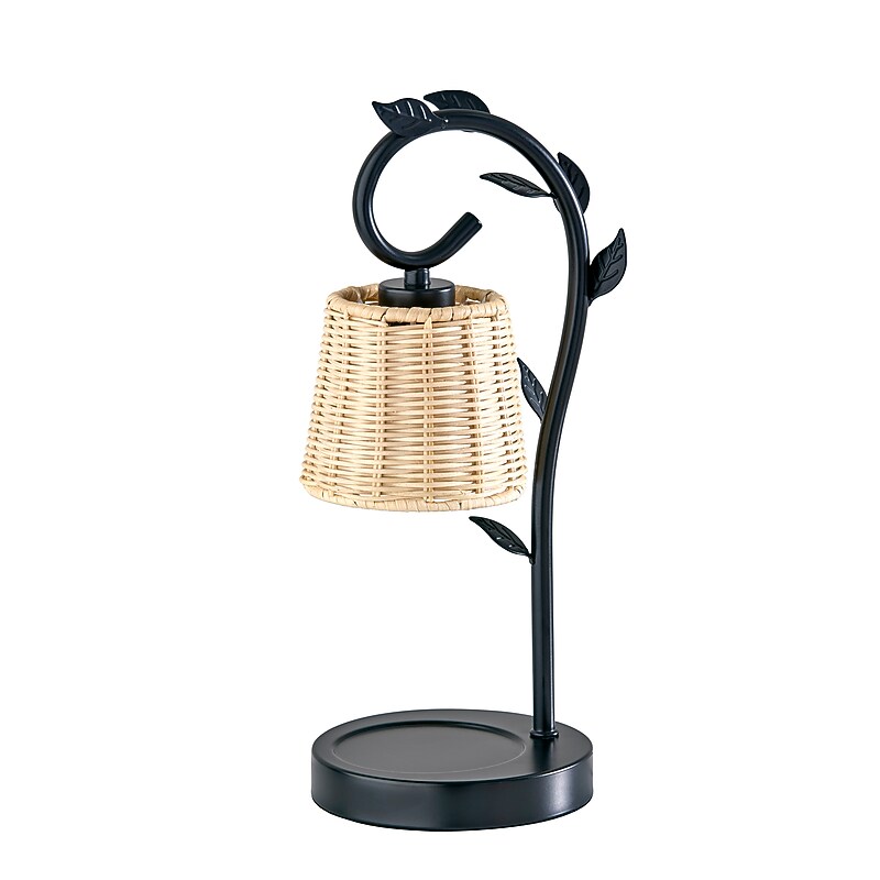 Simplee Adesso Ivy Candlewarmer 14.75" Halogen Table Lamp, Black (SL1193-12) image 1