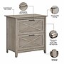 Bush Furniture Key West Lateral File, Washed Gray (KWF130WG-03)~#|#~9D09DA5B-B49F-4238-804DCB9307128291_sc7