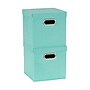 Household Essentials Medium Stackable Folding Fabric Storage Bin, 11" x 11.4"x 11.4", 24.75 Qt., Green, 2/Pack (806-1)~#|#~9D0B8F58-B22C-408F-B64D517CBE8B11BF_sc7