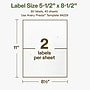 Avery Hemp Rectangle Laser/Inkjet Multipurpose Labels, 5-1/2" x 8-1/2", Off-White (80/Box)~#|#~9D0F4205-A375-4D7E-AF231F4ABB00F906_sc7