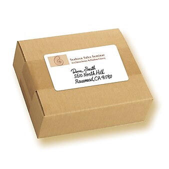 Avery Laser/Inkjet Multipurpose Labels, 2" x 4", White, 2 Labels/Sheet, 50 Sheets/Pack (5444)