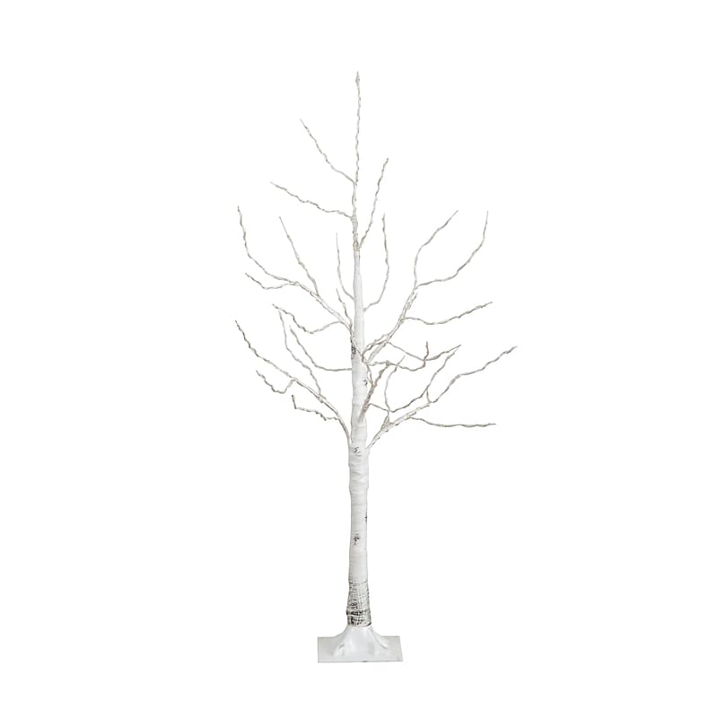 Nearly Natural 4' Pre-Lit Artificial White Birch Tree with 180 Warm White LED Lights (T4908) image 1