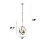 Lalia Home 3-Light 18" Adjustable Globe Hanging Metal and Clear Glass Ceiling LED Pendant, Antique Brass (LHP-3010-AB)~#|#~9D153ADC-EF85-4377-B12612F9E5C7F19A_sc7